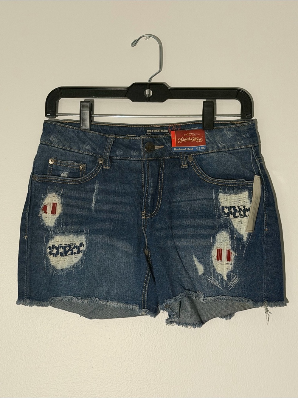 Faded Glory Patriotic Boyfriend Short Jeans